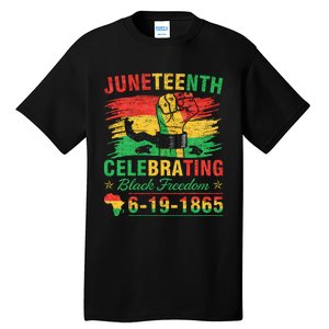 Juneteenth Breaking Every Chain Black  Tall T-Shirt