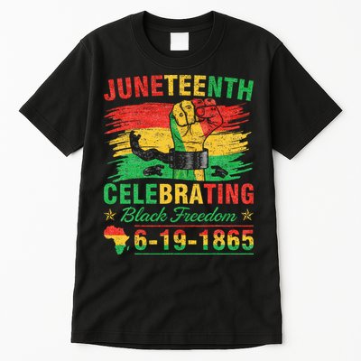 Juneteenth Breaking Every Chain Black  Tall T-Shirt