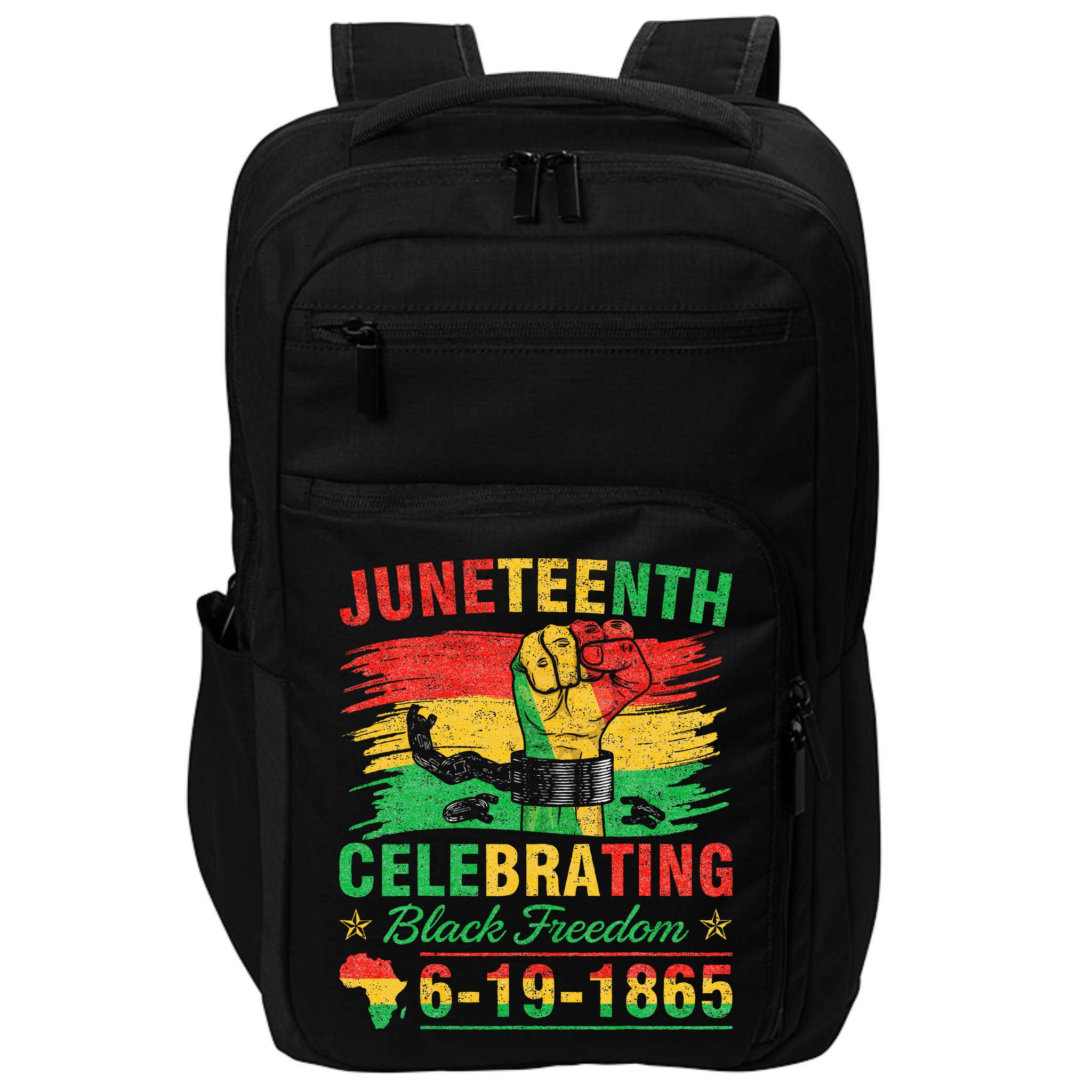 Juneteenth Breaking Every Chain Black  Impact Tech Backpack