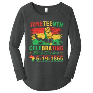 Juneteenth Breaking Every Chain Black  Women's Perfect Tri Tunic Long Sleeve Shirt