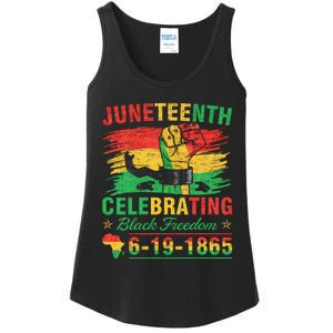 Juneteenth Breaking Every Chain Black  Ladies Essential Tank