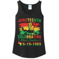 Juneteenth Breaking Every Chain Black  Ladies Essential Tank