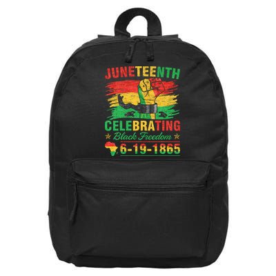 Juneteenth Breaking Every Chain Black  16 in Basic Backpack