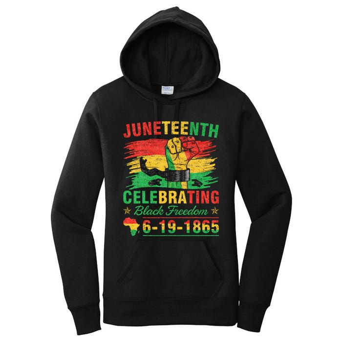 Juneteenth Breaking Every Chain Black  Women's Pullover Hoodie