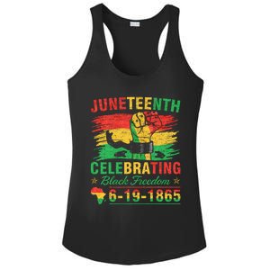 Juneteenth Breaking Every Chain Black  Ladies PosiCharge Competitor Racerback Tank