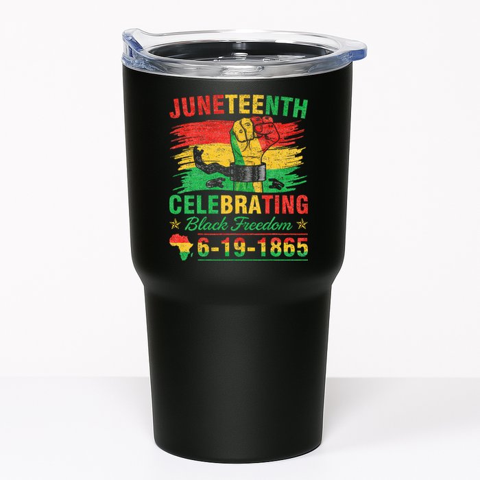 Juneteenth Breaking Every Chain Black  Tumbler