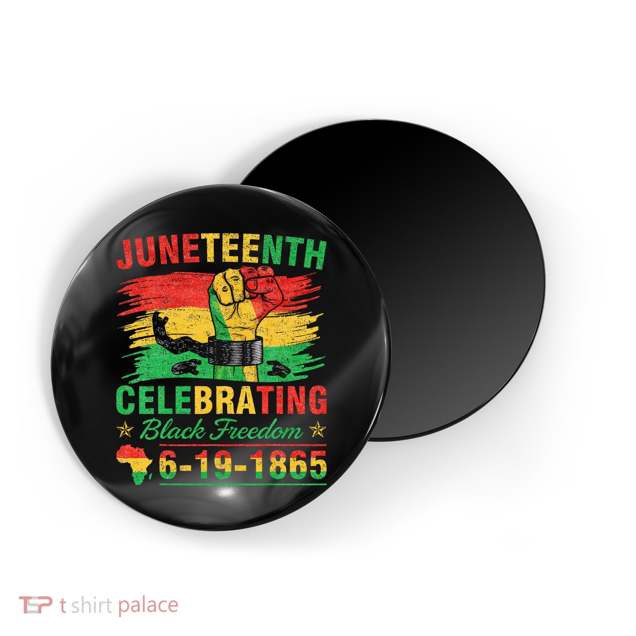 Juneteenth Breaking Every Chain Black  Magnet