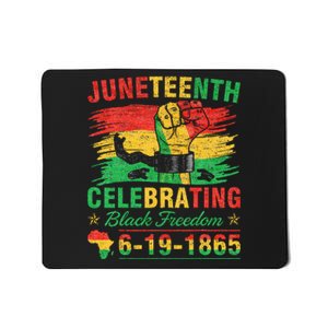 Juneteenth Breaking Every Chain Black  Mousepad