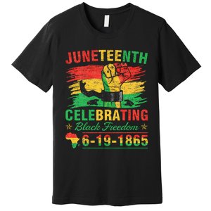 Juneteenth Breaking Every Chain Black  Premium T-Shirt