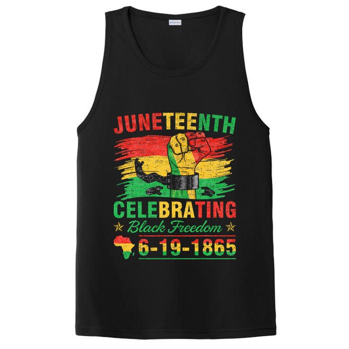 Juneteenth Breaking Every Chain Black  PosiCharge Competitor Tank