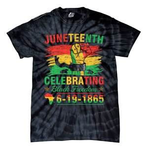 Juneteenth Breaking Every Chain Black  Tie-Dye T-Shirt