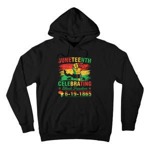 Juneteenth Breaking Every Chain Black  Tall Hoodie