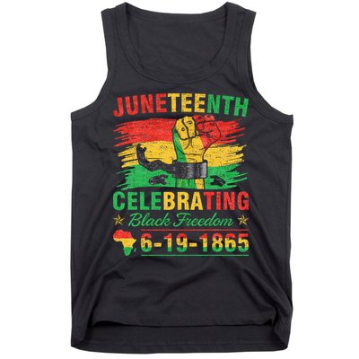 Juneteenth Breaking Every Chain Black  Tank Top