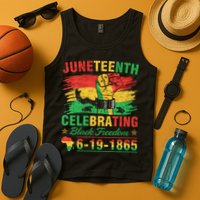 Juneteenth Breaking Every Chain Black  Tank Top