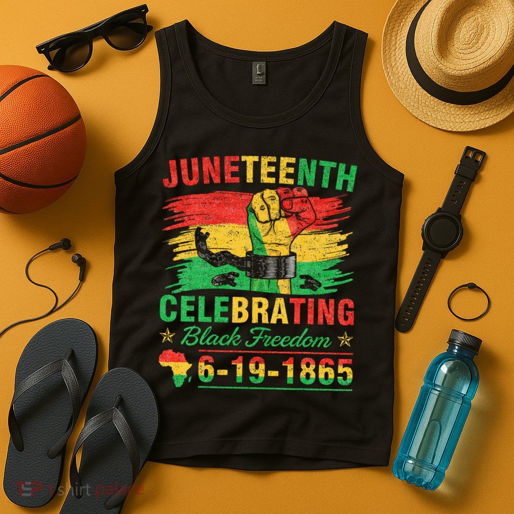 Juneteenth Breaking Every Chain Black  Tank Top