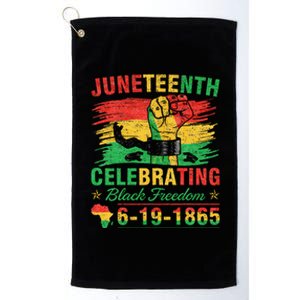 Juneteenth Breaking Every Chain Black  Platinum Collection Golf Towel