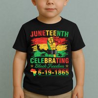 Juneteenth Breaking Every Chain Black  Toddler T-Shirt