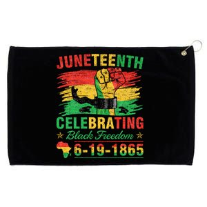 Juneteenth Breaking Every Chain Black  Grommeted Golf Towel