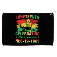 Juneteenth Breaking Every Chain Black  Grommeted Golf Towel