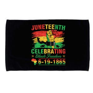 Juneteenth Breaking Every Chain Black  Microfiber Hand Towel