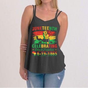 Juneteenth Breaking Every Chain Black  Women's Strappy Tank