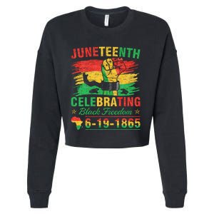 Juneteenth Breaking Every Chain Black  Cropped Pullover Crew