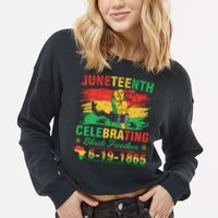 Juneteenth Breaking Every Chain Black  Cropped Pullover Crew