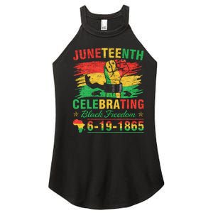 Juneteenth Breaking Every Chain Black  Women's Perfect Tri Rocker Tank