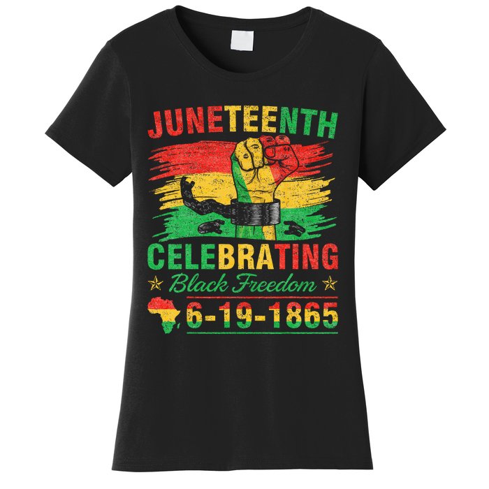 Juneteenth Breaking Every Chain Black  Women's T-Shirt