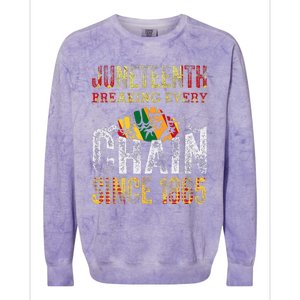 Juneteenth Breaking Every Chain Since 1865 Colorblast Crewneck Sweatshirt