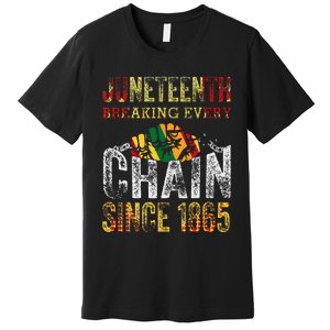 Juneteenth Breaking Every Chain Since 1865 Premium T-Shirt