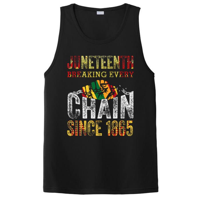 Juneteenth Breaking Every Chain Since 1865 PosiCharge Competitor Tank