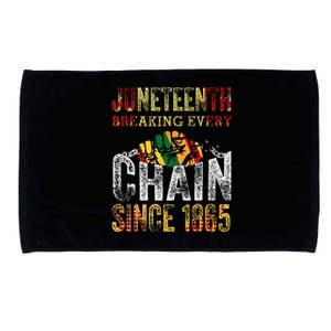 Juneteenth Breaking Every Chain Since 1865 Microfiber Hand Towel