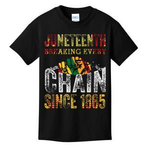 Juneteenth Breaking Every Chain Since 1865 Kids T-Shirt