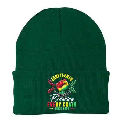 Juneteenth Breaking Every Chain Since 1865 Juneteenth Is My Independence Day Knit Cap Winter Beanie