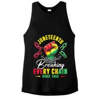 Juneteenth Breaking Every Chain Since 1865 Juneteenth Is My Independence Day Ladies PosiCharge Tri-Blend Wicking Tank