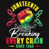 Juneteenth Breaking Every Chain Since 1865 Juneteenth Is My Independence Day Ladies PosiCharge Tri-Blend Wicking Tank