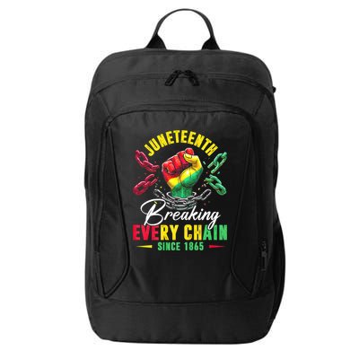 Juneteenth Breaking Every Chain Since 1865 Juneteenth Is My Independence Day City Backpack