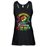 Juneteenth Breaking Every Chain Since 1865 Juneteenth Is My Independence Day Ladies Essential Flowy Tank