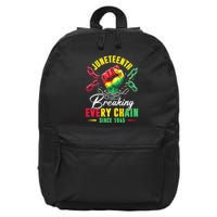 Juneteenth Breaking Every Chain Since 1865 Juneteenth Is My Independence Day 16 in Basic Backpack