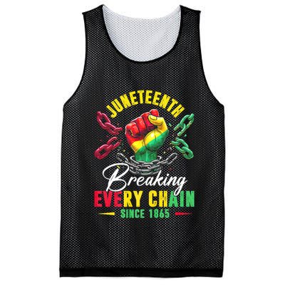 Juneteenth Breaking Every Chain Since 1865 Juneteenth Is My Independence Day Mesh Reversible Basketball Jersey Tank