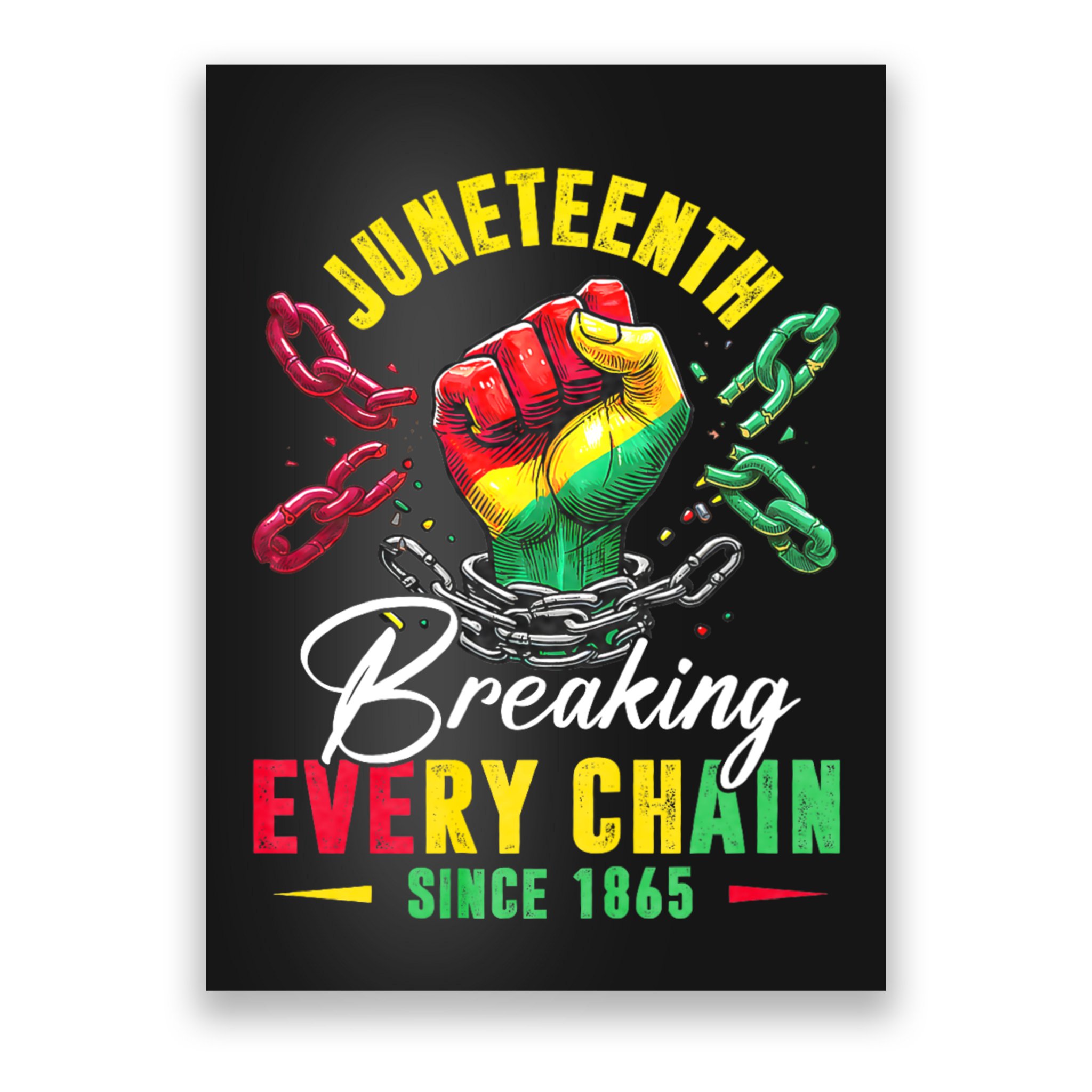 Juneteenth Breaking Every Chain Since 1865 Juneteenth Is My Independence Day Poster