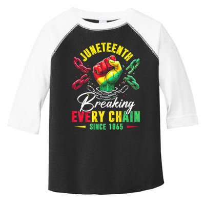 Juneteenth Breaking Every Chain Since 1865 Juneteenth Is My Independence Day Toddler Fine Jersey T-Shirt