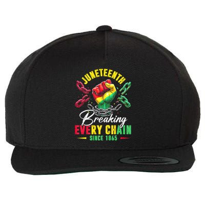 Juneteenth Breaking Every Chain Since 1865 Juneteenth Is My Independence Day Wool Snapback Cap