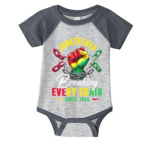 Juneteenth Breaking Every Chain Since 1865 Juneteenth Is My Independence Day Infant Baby Jersey Bodysuit