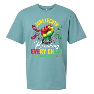 Juneteenth Breaking Every Chain Since 1865 Juneteenth Is My Independence Day Sueded Cloud Jersey T-Shirt