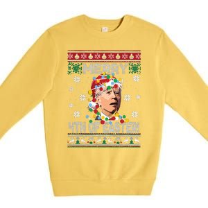 Joe Biden Easter Biden Ugly Christmas Premium Crewneck Sweatshirt