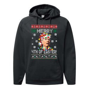 Joe Biden Easter Biden Ugly Christmas Performance Fleece Hoodie