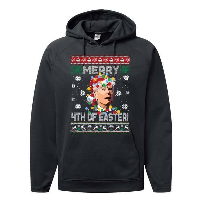 Joe Biden Easter Biden Ugly Christmas Performance Fleece Hoodie