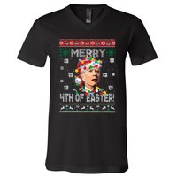 Joe Biden Easter Biden Ugly Christmas V-Neck T-Shirt